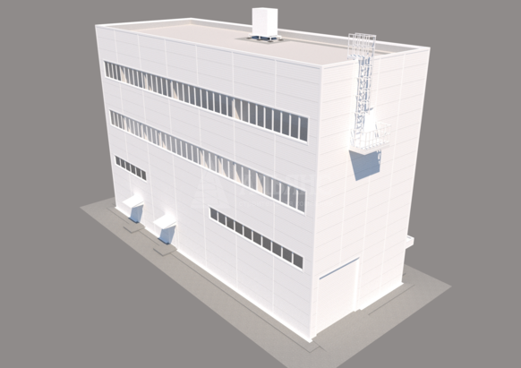 3D визуализация Административно-бытовой комплекс из сэндвич-панелей - фото 12